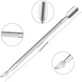 thumbnail image 4 of Empujador y cortador de cutículas - Removedor y cortador de cutículas de acero inoxidable de grado profesional - Herramienta duradera de manicura y pedicura - para uñas de manos y pies - (plata), 4 of 5