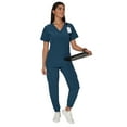 thumbnail image 4 of Hanes Womens Scrubs Cargo Joggers, Comfort Fit Healthcare Scrubs for Women, 4 of 9