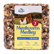Manna Pro Mealworm Medley Cake | Chicken Treats, Chicken Food | 19.5 Ounces