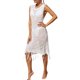thumbnail image 3 of Las mujeres encubrimiento vestido, sin mangas cuello redondo ahuecado ver a través de borlas vestido de playa de verano Nituyy Blusa de punto sin mangas con flecos, 3 of 5