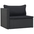 thumbnail image 4 of vidaXL 5 Piece Garden Lounge Set with Cushions Poly Rattan Black, 4 of 5