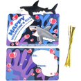 24 Pack Color Changing Sea Animal Valentines Day Cards with Stretch and