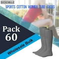 thumbnail image 2 of SOCKS'NBULK 60 Pairs Wholesale Bulk Sport Cotton Women Crew, Ankle, Tube Socks 9-11, 2 of 6