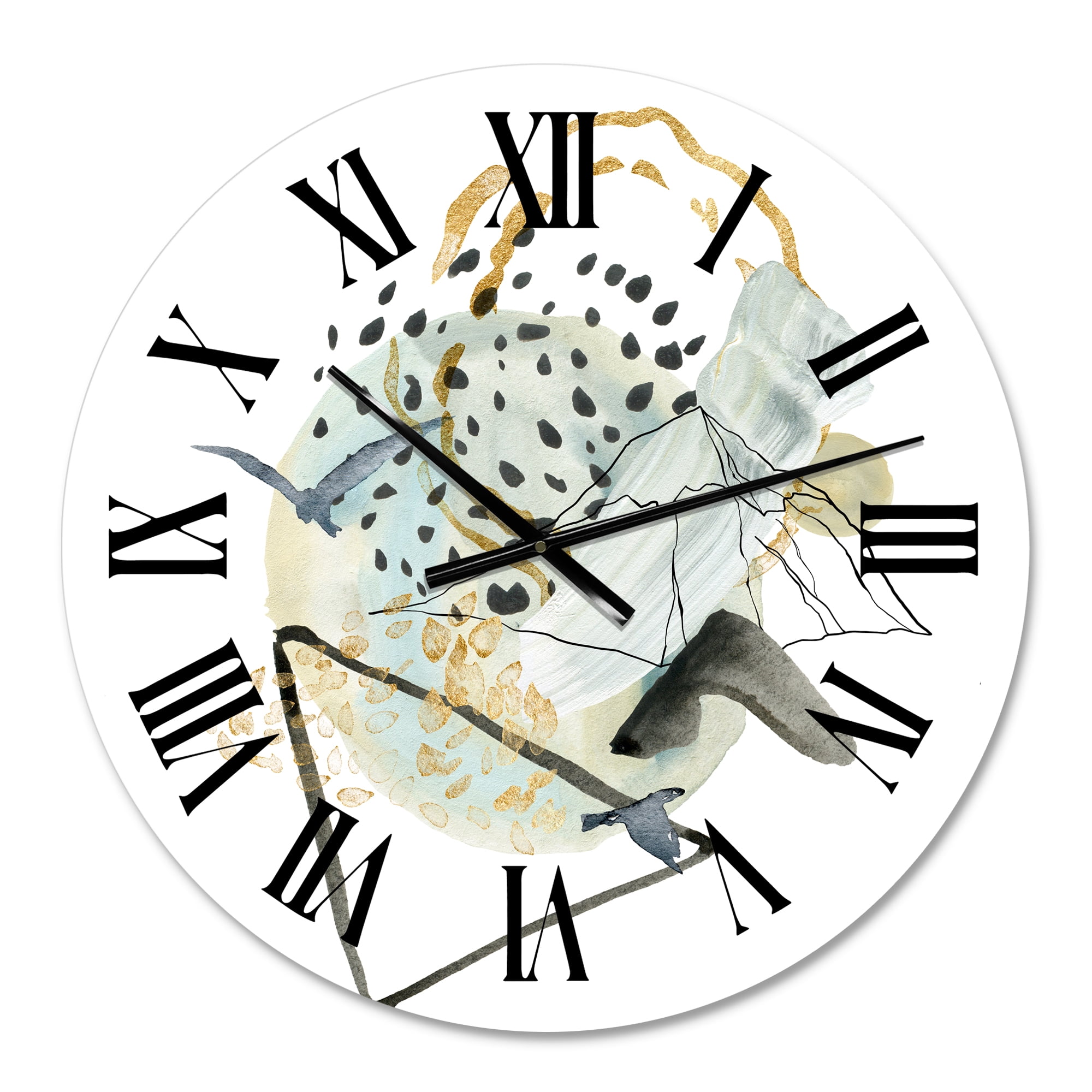 Designart 1 in Modern,Contemporary Wall Clock