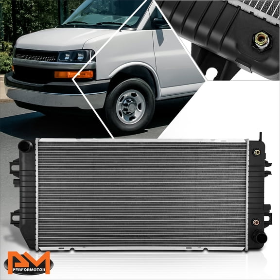 PM PERFORMOTOR Aluminum OE Style Radiator for 06-22 Express/Savana 2500-4500 2.8L 6.6L DPI-2935