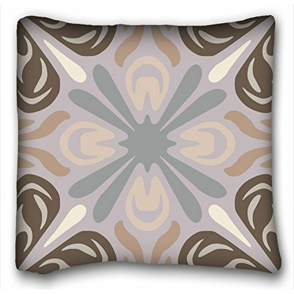 WinHome Neutral Pattern In Grey Tan Brown Throw Pillow Case Cases Cover