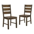 thumbnail image 2 of Furniture of America Jared Ladder Back Wood Walnut Side Chairs (Set of 2), 2 of 11