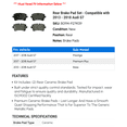 thumbnail image 2 of Rear Brake Pad Set - Compatible with 2013 - 2018 Audi S7 2014 2015 2016 2017, 2 of 2