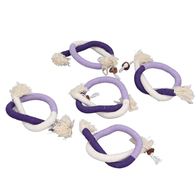 5Pcs Kitten Teething Chew Toy Rope, Interactive Catnip Cat Chew Rope Toy Relieves Stress Chew Rope Toy for Home Indoor Cat