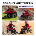 thumbnail image 3 of 36V 500W Electric 4 Wheeler for age 8-14,10/15 MPH Speed Adjustment,IVFJFV 12AH Battery Powered 4 Wheel with Safety Lock,Powered Ride-on Car Dual Shock Absorbers,LED Light,10" Off-Road Tires,, 3 of 7