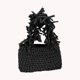 thumbnail image 5 of Bolso de mujer Bolso de axila tejido informal Bolso de compras elegante de verano (negro), 5 of 5