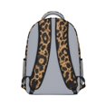 thumbnail image 3 of Black and Brown Leopard Print Backpack for School, Cute School Bag with Adjustable Shoulder Straps and Padded Back, 15.3"x11"x6.7", 3 of 5