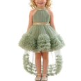 thumbnail image 2 of ATOGUTA Elegant Dresses for Girls Green Sleeveless Tulle Formal Wedding Pageant Party Fancy Princess Ball Gown Dresses 6M-4T, 2 of 7