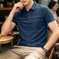 thumbnail image 3 of Lopecy-Sta Shirt for Mens Patterned Short Sleeve Button Placket Casual Business Top with Chest Pocket Comfortable Breathable Knit Tee for Men Work and Casual Occasions, 3 of 8