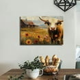 thumbnail image 6 of Shadudu Highland Cow Wall Art Decor Cow Pictures for Living Room Farmhouse Canvas Painting Modern Western Art Print Rustic Animal Artwork for Bedroom Home Office Decorations, 6 of 7