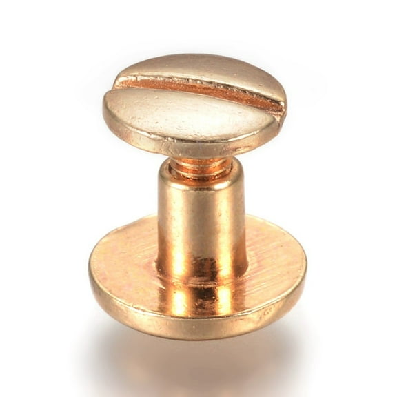 40Set Alloy Screw Rivets Chicago Screws Garment Accessories Light Gold 7.5x10mm Knob: 4mm