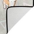 thumbnail image 4 of Coolnut Lightweight Soft Area Rugs 31x20 Inch, Shiba Inu Dog Triangle Floor Mat Doormat for for Rooms Entrance Hardwood Floor Living Room 2'7" x 1'8"） Nursery Rugs, 4 of 6