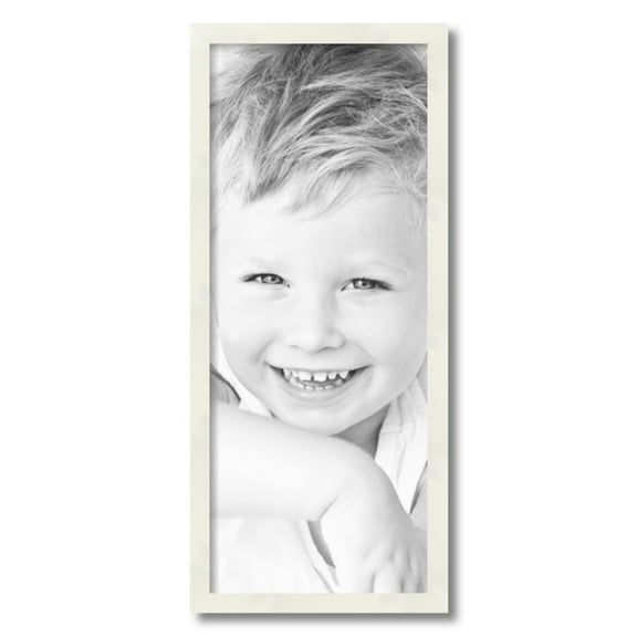ArtToFrames 11" x 27" White Picture Frame, 11x27 inch White Wood Poster Frame (WOM-5140)