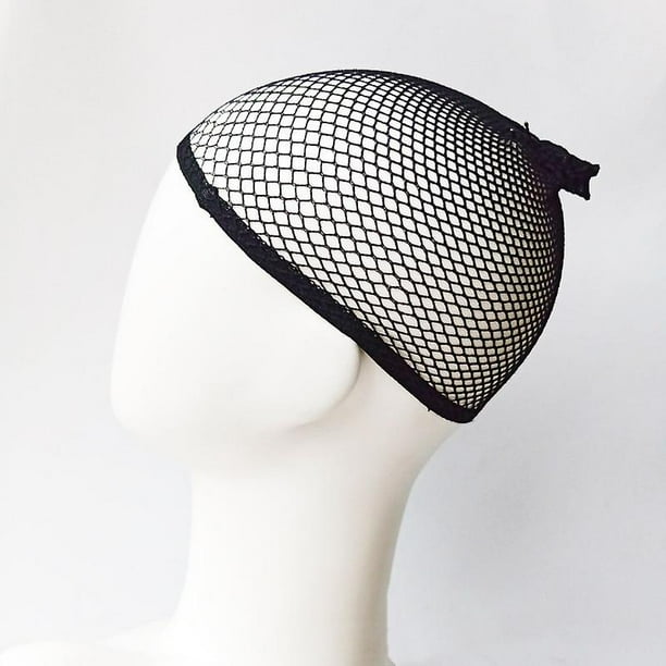 Redecillas para el cabello de 3 piezas, red negra tejida para el cabello para gorras de peluca, redecillas tejidas abiertas en un extremo, accesorios para el cabello negro Banban ShuxiuWang 9024735563211