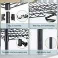 thumbnail image 2 of Dkelincs Heavy Duty Metal Shelf 6000 lbs Capacity 6 Tier Wire Shelving Unit Adjustable Storage Rack with Wheels, Black, 2 of 8