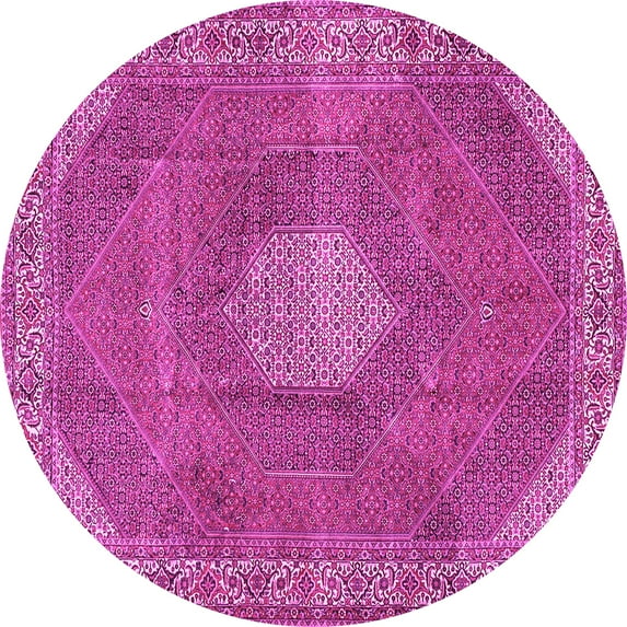 Ahgly Company Indoor Round Persian Pink Traditional Area Rugs, 5' Round