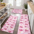 thumbnail image 2 of Pink Christmas Tree Pattern Kitchen Rugs Sets Of 3,Kitchen Runner Rugs Non Skid Washable,Decorative Kitchen Floor Mats for Kitchen,Sink,Laundry,17"x30"+ 17"x47" + 17"x59", 2 of 6