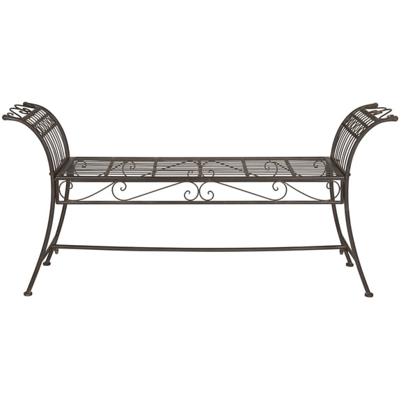 Safavieh Hadley Outdoor Traditional Swirls Garden Bench