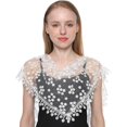 thumbnail image 6 of 2 Pieces Floral Lace Veils Head Covering Latin Mass Mantilla Catholic Veils Short Head Scarf for Bridal Women, 6 of 6