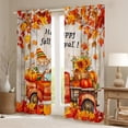 thumbnail image 2 of jejeloiu Autumn Harvest Pumpkin Black Out Curtains,Fall Yall Maples Curtains Pack of 2 (42x63 Each),Cartoon Gnome Bedroom Curtains For Men Women,Microfiber Bedroom Decor, 2 of 6