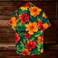 thumbnail image 5 of PNTUTB Men's Hawaiian Casual Resort Style Fashion Print Collared Short Sleeve Button Down Loose Comfort Blouse, 5 of 6