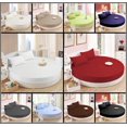 4 Piece Round Bed Sheet Set 100 Cotton 800 Thread Count 1 Flat Sheet