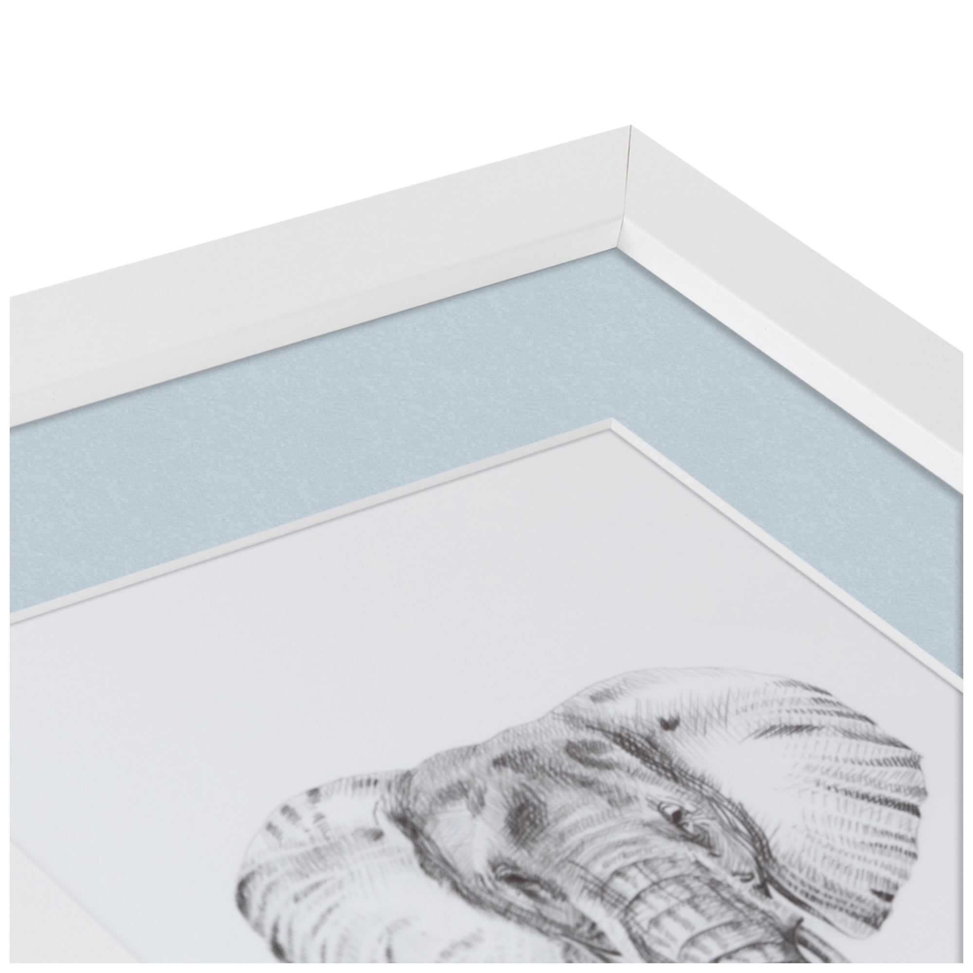 ArtToFrames Collage Photo Picture Frame with 9 - 4x6 Openings, Framed in White with Baby Blue and Black Mats (CDM-3966-213)