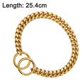 thumbnail image 2 of Collier Chaîne pour Chien Or 18k Poli Acier Inoxydable Chaîne Cubaine Joint Protection Robuste, 2 of 5