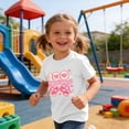 thumbnail image 4 of ATOGUTA T-Shirts for Girls Kids Summer Tops Crewneck Basic Graphic Tees White, Size 3T-10, 4 of 6