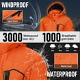 thumbnail image 4 of TACVASEN Women's Winter Waterproof Windproof Snow Ski Jackets Warm Thermal Fleece Thick Hooded Coat with Multi-Pockets for Outdoor Hiking Snowboarding Orange 2XL, 4 of 6