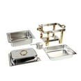 thumbnail image 4 of Excellante Stainless steel 4 quart gold accented chafer, comes in set, 4 of 4