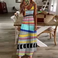 thumbnail image 2 of Bold stripes breezy and beautiful Striped Contemporary world's cute fashion Sleeveless Dress Womens dresses clothes for woman, 2 of 5