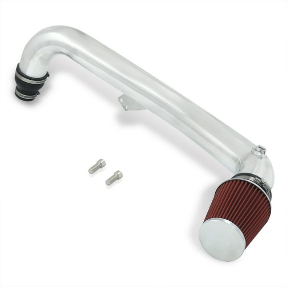 AJP Distributors Cold Air Short Ram Intake CAI Induction System Billet Aluminum Piping Pipe Kit Polish   Filter Compatible/Replacement For Ford Mustang S550 2.3L EcoBoost Turbo 2015 2016 2017 15 16 17