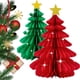thumbnail image 2 of Árbol de Navidad de papel con forma de panal, decoración de mesa, adornos colgantes de Feliz Navidad, rojo, verde, bricolaje, decoración de festivales para árboles de Navidad, 2 of 5