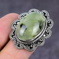 thumbnail image 2 of Natural Prehnite Gemstone Handmade 925 Sterling Silver Gift Ring Size 7.5, 2 of 2