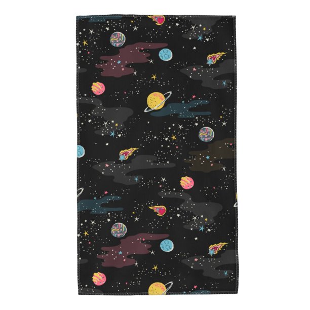 Balery Galaxy Toalla de Microfibra Premium con Estampado – 27.5x16 pulgadas, Alta Absorción, Suave y Aterciopelada, Secado Rápido