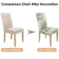 thumbnail image 7 of Botanical Dining Chair Covers Set of 4 Retro Floral and Bee Design Washable Polyester Stretch Slipcovers Removable Seat Protector for Rustic Dining Room, 7 of 7