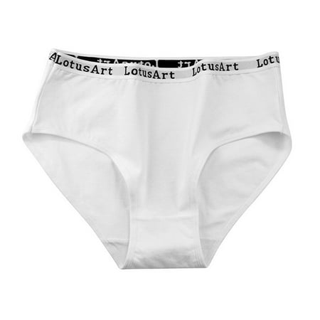 GHSOHS Womens Underwear Thongs Seamless Bikini Underwear for Women Underwear Lace Women s Large Size Mid High Waist Briefs Summer Letter Sports Comfortable Underwear Underpants Hipster Panty Brie M