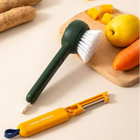 

Vegetable Brush With A Peeler Home Multifunctional Potato Scrubber Brush Portable Peeler For Kitchen Potato Carrot And Fruit