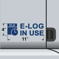 thumbnail image 3 of 2 Pack - ELD E-Log In Use Vinyl Decal Electronic Logging Device Sticker E-Log Electronic Driver Logs Decal for Commercial Semi Truck & Bus Drivers - Many Colors & Sizes (11" x 4", Blue), 3 of 8
