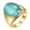 Gold Green, variant on Stainless Steel Cat Eye Ring for Women Minimalist Vintage Gemstone Band Retro Chatoyant Stone Jewelry Gold White Size 10