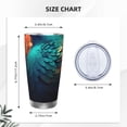 thumbnail image 4 of KLL Colorful Flower Bird Print 40oz Stainless Steel Insulated Car Cup with Spillproof Lid - Keep Your Drink Hot or Cold on the Go-Straw Three-piece Set, 4 of 8