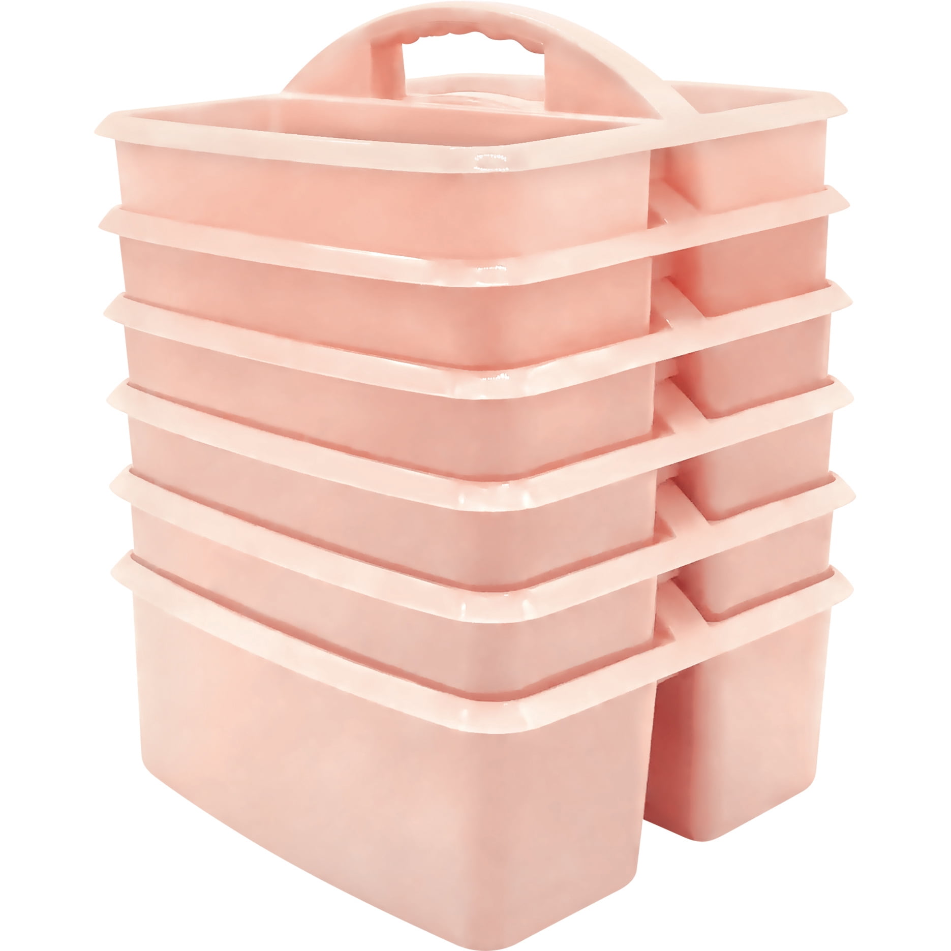 Teacher Created Resources Blush Plastic Storage Caddy Pack of 6