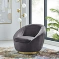 thumbnail image 3 of Buttercup Performance Velvet Swivel Chair-EEI-5005, 3 of 3