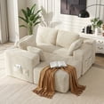 thumbnail image 3 of Sectional Sofa, Asofer 105" L-Shape Modular Couch With Corduroy Fabric for Living Room, Free Assembly, Beige (Left Facing Chaise), 3 of 11